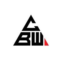 Cbw-Dreieck-Buchstaben-Logo-Design mit Dreiecksform. Cbw-Dreieck-Logo-Design-Monogramm. Cbw-Dreieck-Vektor-Logo-Vorlage mit roter Farbe. cbw dreieckiges Logo einfaches, elegantes und luxuriöses Logo. vektor
