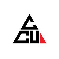 ccu-Dreieck-Buchstaben-Logo-Design mit Dreiecksform. CCU-Dreieck-Logo-Design-Monogramm. CCU-Dreieck-Vektor-Logo-Vorlage mit roter Farbe. ccu dreieckiges logo einfaches, elegantes und luxuriöses logo. vektor
