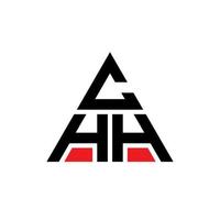 chh-Dreieck-Buchstaben-Logo-Design mit Dreiecksform. chh-Dreieck-Logo-Design-Monogramm. chh-Dreieck-Vektor-Logo-Vorlage mit roter Farbe. chh dreieckiges Logo einfaches, elegantes und luxuriöses Logo. vektor