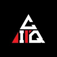 ciq triangel bokstavslogotypdesign med triangelform. ciq triangel logotyp design monogram. ciq triangel vektor logotyp mall med röd färg. ciq triangulär logotyp enkel, elegant och lyxig logotyp.