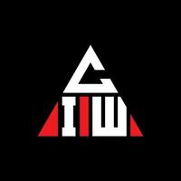 ciw-Dreieck-Buchstaben-Logo-Design mit Dreiecksform. Ciw-Dreieck-Logo-Design-Monogramm. Ciw-Dreieck-Vektor-Logo-Vorlage mit roter Farbe. ciw dreieckiges Logo einfaches, elegantes und luxuriöses Logo. vektor