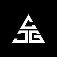 cjg-Dreieck-Buchstaben-Logo-Design mit Dreiecksform. Cjg-Dreieck-Logo-Design-Monogramm. cjg-Dreieck-Vektor-Logo-Vorlage mit roter Farbe. cjg dreieckiges Logo einfaches, elegantes und luxuriöses Logo. vektor