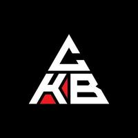 ckb-Dreieck-Buchstaben-Logo-Design mit Dreiecksform. ckb-Dreieck-Logo-Design-Monogramm. ckb-Dreieck-Vektor-Logo-Vorlage mit roter Farbe. ckb dreieckiges Logo einfaches, elegantes und luxuriöses Logo. vektor