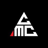 cmc-Dreieck-Buchstaben-Logo-Design mit Dreiecksform. CMC-Dreieck-Logo-Design-Monogramm. CMC-Dreieck-Vektor-Logo-Vorlage mit roter Farbe. CMC dreieckiges Logo einfaches, elegantes und luxuriöses Logo. vektor
