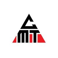cmt-Dreieck-Buchstaben-Logo-Design mit Dreiecksform. cmt-Dreieck-Logo-Design-Monogramm. cmt-Dreieck-Vektor-Logo-Vorlage mit roter Farbe. cmt dreieckiges Logo einfaches, elegantes und luxuriöses Logo. vektor