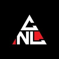 cnl-Dreieck-Buchstaben-Logo-Design mit Dreiecksform. cnl-Dreieck-Logo-Design-Monogramm. CNL-Dreieck-Vektor-Logo-Vorlage mit roter Farbe. cnl dreieckiges Logo einfaches, elegantes und luxuriöses Logo. vektor