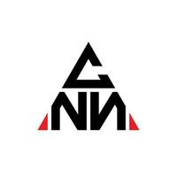 cnn-Dreieck-Buchstaben-Logo-Design mit Dreiecksform. CNN-Dreieck-Logo-Design-Monogramm. CNN-Dreieck-Vektor-Logo-Vorlage mit roter Farbe. cnn dreieckiges Logo einfaches, elegantes und luxuriöses Logo. vektor