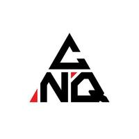cnq triangel bokstavslogotypdesign med triangelform. cnq triangel logotyp design monogram. cnq triangel vektor logotyp mall med röd färg. cnq triangulär logotyp enkel, elegant och lyxig logotyp.