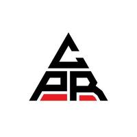 Cpr-Dreieck-Buchstaben-Logo-Design mit Dreiecksform. Cpr-Dreieck-Logo-Design-Monogramm. CPR-Dreieck-Vektor-Logo-Vorlage mit roter Farbe. cpr dreieckiges logo einfaches, elegantes und luxuriöses logo. vektor