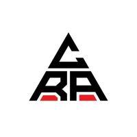 cra-Dreieck-Buchstaben-Logo-Design mit Dreiecksform. Cra-Dreieck-Logo-Design-Monogramm. Cra-Dreieck-Vektor-Logo-Vorlage mit roter Farbe. cra dreieckiges logo einfaches, elegantes und luxuriöses logo. vektor