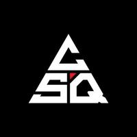 Csq-Dreieck-Buchstaben-Logo-Design mit Dreiecksform. Csq-Dreieck-Logo-Design-Monogramm. Csq-Dreieck-Vektor-Logo-Vorlage mit roter Farbe. csq dreieckiges Logo einfaches, elegantes und luxuriöses Logo. vektor