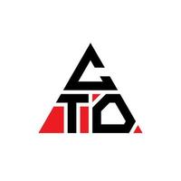 cto triangel bokstavslogotypdesign med triangelform. cto triangel logotyp design monogram. cto triangel vektor logotyp mall med röd färg. cto triangulär logotyp enkel, elegant och lyxig logotyp.