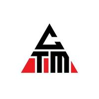 ctm-Dreieck-Buchstaben-Logo-Design mit Dreiecksform. CTM-Dreieck-Logo-Design-Monogramm. CTM-Dreieck-Vektor-Logo-Vorlage mit roter Farbe. ctm dreieckiges Logo einfaches, elegantes und luxuriöses Logo. vektor