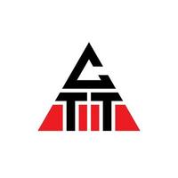 ctt-Dreieck-Buchstaben-Logo-Design mit Dreiecksform. ctt-Dreieck-Logo-Design-Monogramm. ctt-Dreieck-Vektor-Logo-Vorlage mit roter Farbe. ctt dreieckiges Logo einfaches, elegantes und luxuriöses Logo. vektor