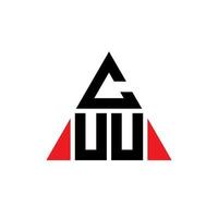 cuu-Dreieck-Buchstaben-Logo-Design mit Dreiecksform. Cuu-Dreieck-Logo-Design-Monogramm. Cuu-Dreieck-Vektor-Logo-Vorlage mit roter Farbe. cuu dreieckiges Logo einfaches, elegantes und luxuriöses Logo. vektor