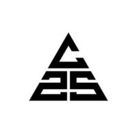 czs-Dreieck-Buchstaben-Logo-Design mit Dreiecksform. czs-Dreieck-Logo-Design-Monogramm. czs-Dreieck-Vektor-Logo-Vorlage mit roter Farbe. czs dreieckiges Logo einfaches, elegantes und luxuriöses Logo. vektor