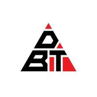 dbt-Dreieck-Buchstaben-Logo-Design mit Dreiecksform. dbt-Dreieck-Logo-Design-Monogramm. dbt-Dreieck-Vektor-Logo-Vorlage mit roter Farbe. dbt dreieckiges Logo einfaches, elegantes und luxuriöses Logo. vektor