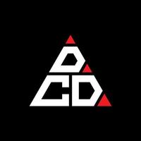 dcd triangel bokstavslogotypdesign med triangelform. dcd triangel logotyp design monogram. dcd triangel vektor logotyp mall med röd färg. dcd triangulär logotyp enkel, elegant och lyxig logotyp.
