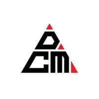 dcm-Dreieck-Buchstaben-Logo-Design mit Dreiecksform. DCM-Dreieck-Logo-Design-Monogramm. DCM-Dreieck-Vektor-Logo-Vorlage mit roter Farbe. dcm dreieckiges Logo einfaches, elegantes und luxuriöses Logo. vektor