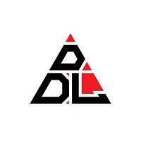 Ddl-Dreieck-Buchstaben-Logo-Design mit Dreiecksform. DDL-Dreieck-Logo-Design-Monogramm. DDL-Dreieck-Vektor-Logo-Vorlage mit roter Farbe. ddl dreieckiges Logo einfaches, elegantes und luxuriöses Logo. vektor