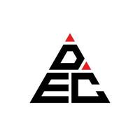 dec Dreiecksbuchstaben-Logo-Design mit Dreiecksform. dezember dreieck logo design monogramm. dec dreieck vektor logo vorlage mit roter farbe. dec dreieckiges Logo einfaches, elegantes und luxuriöses Logo.