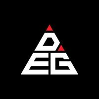deg-Dreieck-Buchstaben-Logo-Design mit Dreiecksform. Grad-Dreieck-Logo-Design-Monogramm. Grad-Dreieck-Vektor-Logo-Vorlage mit roter Farbe. deg dreieckiges Logo einfaches, elegantes und luxuriöses Logo. vektor