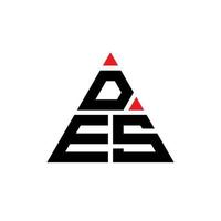 des triangel bokstavslogotypdesign med triangelform. des triangel logotyp design monogram. des triangel vektor logotyp mall med röd färg. des triangulära logotyp enkel, elegant och lyxig logotyp.
