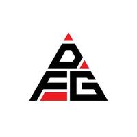 dfg triangel bokstavslogotypdesign med triangelform. dfg triangel logotyp design monogram. dfg triangel vektor logotyp mall med röd färg. dfg triangulär logotyp enkel, elegant och lyxig logotyp.