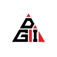 DGI-Dreieck-Buchstaben-Logo-Design mit Dreiecksform. DGI-Dreieck-Logo-Design-Monogramm. DGI-Dreieck-Vektor-Logo-Vorlage mit roter Farbe. dgi dreieckiges Logo einfaches, elegantes und luxuriöses Logo. vektor