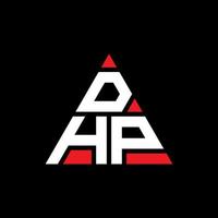 dhp-Dreieck-Buchstaben-Logo-Design mit Dreiecksform. dhp-Dreieck-Logo-Design-Monogramm. dhp-Dreieck-Vektor-Logo-Vorlage mit roter Farbe. dhp dreieckiges Logo einfaches, elegantes und luxuriöses Logo. vektor