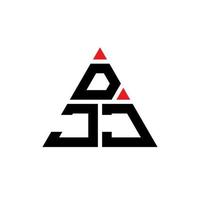 DJJ-Dreieck-Buchstaben-Logo-Design mit Dreiecksform. DJJ-Dreieck-Logo-Design-Monogramm. DJJ-Dreieck-Vektor-Logo-Vorlage mit roter Farbe. djj dreieckiges logo einfaches, elegantes und luxuriöses logo. vektor