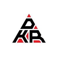 dkr-Dreieck-Buchstaben-Logo-Design mit Dreiecksform. dkr-Dreieck-Logo-Design-Monogramm. dkr-Dreieck-Vektor-Logo-Vorlage mit roter Farbe. dkr dreieckiges Logo einfaches, elegantes und luxuriöses Logo. vektor