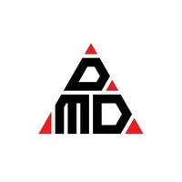 dmd-Dreieck-Buchstaben-Logo-Design mit Dreiecksform. dmd-Dreieck-Logo-Design-Monogramm. dmd-Dreieck-Vektor-Logo-Vorlage mit roter Farbe. dmd dreieckiges Logo einfaches, elegantes und luxuriöses Logo. vektor