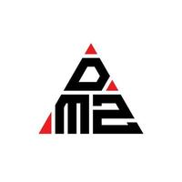 dmz-Dreieck-Buchstaben-Logo-Design mit Dreiecksform. dmz-Dreieck-Logo-Design-Monogramm. dmz-Dreieck-Vektor-Logo-Vorlage mit roter Farbe. dmz dreieckiges Logo einfaches, elegantes und luxuriöses Logo. vektor