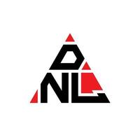 dnl-Dreieck-Buchstaben-Logo-Design mit Dreiecksform. DNL-Dreieck-Logo-Design-Monogramm. dnl-Dreieck-Vektor-Logo-Vorlage mit roter Farbe. dnl dreieckiges Logo einfaches, elegantes und luxuriöses Logo. vektor