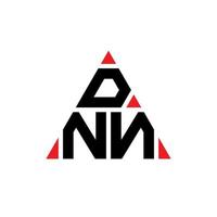 dnn-Dreieck-Buchstaben-Logo-Design mit Dreiecksform. dnn-Dreieck-Logo-Design-Monogramm. dnn-Dreieck-Vektor-Logo-Vorlage mit roter Farbe. dnn dreieckiges Logo einfaches, elegantes und luxuriöses Logo. vektor