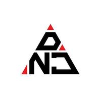 dnj-Dreieck-Buchstaben-Logo-Design mit Dreiecksform. Dnj-Dreieck-Logo-Design-Monogramm. dnj-Dreieck-Vektor-Logo-Vorlage mit roter Farbe. dnj dreieckiges Logo einfaches, elegantes und luxuriöses Logo. vektor