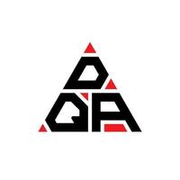 dqa-Dreieck-Buchstaben-Logo-Design mit Dreiecksform. dqa-Dreieck-Logo-Design-Monogramm. dqa-Dreieck-Vektor-Logo-Vorlage mit roter Farbe. dqa dreieckiges Logo einfaches, elegantes und luxuriöses Logo. vektor