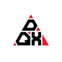 dqx-Dreieck-Buchstaben-Logo-Design mit Dreiecksform. dqx-Dreieck-Logo-Design-Monogramm. dqx-Dreieck-Vektor-Logo-Vorlage mit roter Farbe. dqx dreieckiges Logo einfaches, elegantes und luxuriöses Logo. vektor