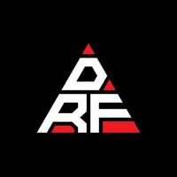 drf-Dreieck-Buchstaben-Logo-Design mit Dreiecksform. DRF-Dreieck-Logo-Design-Monogramm. drf-Dreieck-Vektor-Logo-Vorlage mit roter Farbe. drf dreieckiges Logo einfaches, elegantes und luxuriöses Logo. vektor