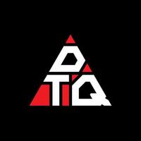 dtq triangel bokstavslogotypdesign med triangelform. dtq triangel logotyp design monogram. dtq triangel vektor logotyp mall med röd färg. dtq triangulär logotyp enkel, elegant och lyxig logotyp.
