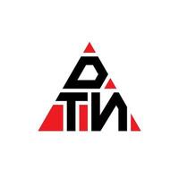 dtn triangel bokstavslogotypdesign med triangelform. dtn triangel logotyp design monogram. dtn triangel vektor logotyp mall med röd färg. dtn triangulär logotyp enkel, elegant och lyxig logotyp.