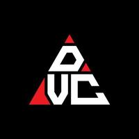 dvc-Dreieck-Buchstaben-Logo-Design mit Dreiecksform. DVC-Dreieck-Logo-Design-Monogramm. dvc-Dreieck-Vektor-Logo-Vorlage mit roter Farbe. dvc dreieckiges logo einfaches, elegantes und luxuriöses logo. vektor