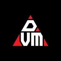 dvm-Dreieck-Buchstaben-Logo-Design mit Dreiecksform. DVM-Dreieck-Logo-Design-Monogramm. dvm-Dreieck-Vektor-Logo-Vorlage mit roter Farbe. dvm dreieckiges Logo einfaches, elegantes und luxuriöses Logo. vektor