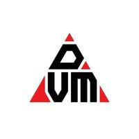 dvm-Dreieck-Buchstaben-Logo-Design mit Dreiecksform. DVM-Dreieck-Logo-Design-Monogramm. dvm-Dreieck-Vektor-Logo-Vorlage mit roter Farbe. dvm dreieckiges Logo einfaches, elegantes und luxuriöses Logo. vektor