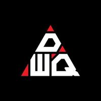 dwq Dreiecksbuchstaben-Logo-Design mit Dreiecksform. dwq-Dreieck-Logo-Design-Monogramm. dwq-Dreieck-Vektor-Logo-Vorlage mit roter Farbe. dwq dreieckiges Logo einfaches, elegantes und luxuriöses Logo. vektor