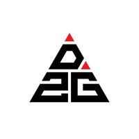 dzg-Dreieck-Buchstaben-Logo-Design mit Dreiecksform. Dzg-Dreieck-Logo-Design-Monogramm. dzg-Dreieck-Vektor-Logo-Vorlage mit roter Farbe. dzg dreieckiges Logo einfaches, elegantes und luxuriöses Logo. vektor