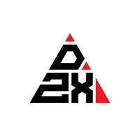 dzx-Dreieck-Buchstaben-Logo-Design mit Dreiecksform. dzx-Dreieck-Logo-Design-Monogramm. dzx-Dreieck-Vektor-Logo-Vorlage mit roter Farbe. dzx dreieckiges Logo einfaches, elegantes und luxuriöses Logo. vektor