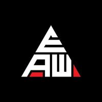 Eaw-Dreieck-Buchstaben-Logo-Design mit Dreiecksform. EAW-Dreieck-Logo-Design-Monogramm. Eaw-Dreieck-Vektor-Logo-Vorlage mit roter Farbe. eaw dreieckiges Logo einfaches, elegantes und luxuriöses Logo. vektor