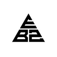 ebz-Dreieck-Buchstaben-Logo-Design mit Dreiecksform. ebz-Dreieck-Logo-Design-Monogramm. ebz-Dreieck-Vektor-Logo-Vorlage mit roter Farbe. ebz dreieckiges Logo einfaches, elegantes und luxuriöses Logo. vektor